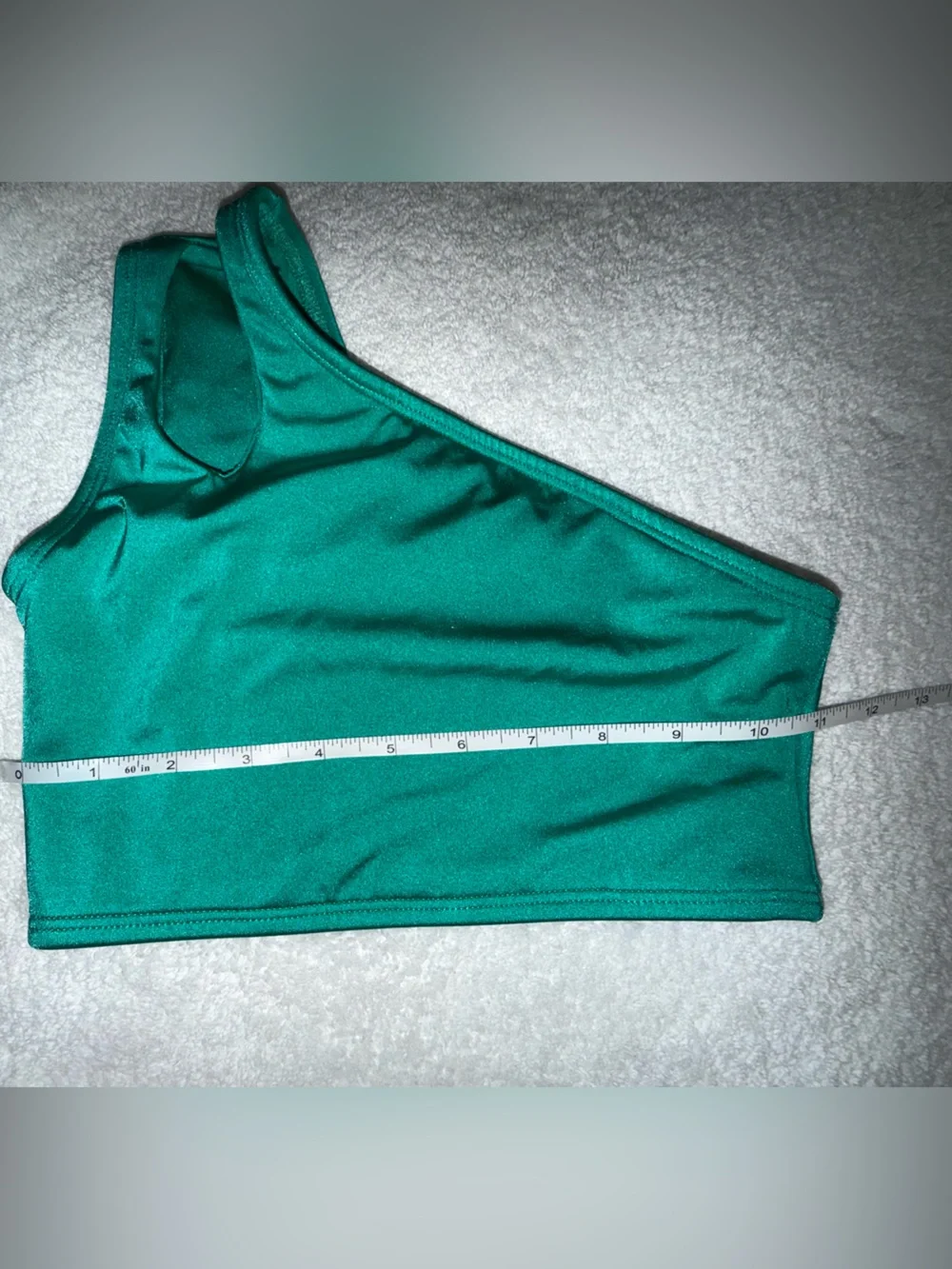One-Shoulder Emerald Green Dance Set - Kids Costume